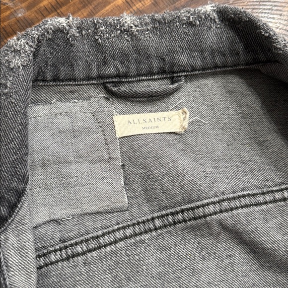 ALL SAINT Beltar Distressed Denim Jacket - Picture 11 of 13